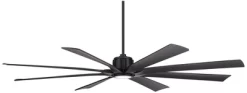 80" Possini Euro Design Defender Modern Indoor Outdoor Ceiling Fan With Dimmable LED Light Remote Control Matte Black Damp Rated For Patio Exterior -Possini Euro Design Sales GUEST a962bd1a 7481 48e3 85f1 2d71a4437ed2
