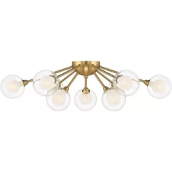 Possini Euro Design Spheres Modern Ceiling Light Flush Mount Fixture 28" Wide Warm Brass 9-Light LED Clear Globe Glass For Bedroom Kitchen Living Room 12 Possini Euro Design Spheres Modern Ceiling Light Flush Mount Fixture 28" Wide Warm Brass 9-Light LED Clear Globe Glass For Bedroom Kitchen Living Room -Possini Euro Design Sales GUEST abade089 293e 4379 bc21 affd77434d6d