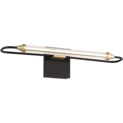 Possini Euro Design Nikola Industrial Wall Light Bar Matte Black Hardwire 23 1/2" LED Fixture Gold Accents For Bathroom Vanity -Possini Euro Design Sales GUEST abc7b5db e30e 49f7 9bb6 5c12d4a48b10