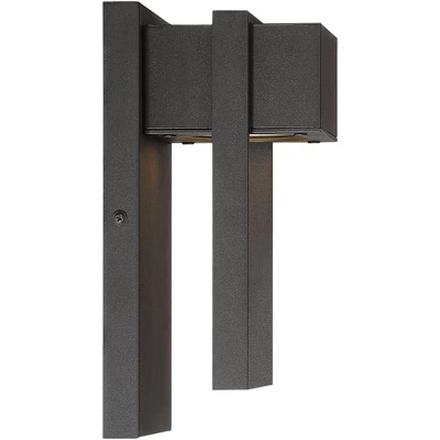 Possini Euro Design Pavel Modern Outdoor Wall Light Fixture Textured Black LED 9 1/2" For Post Exterior Barn Deck House Porch Yard Posts Patio Home 5 Possini Euro Design Pavel Modern Outdoor Wall Light Fixture Textured Black LED 9 1/2" For Post Exterior Barn Deck House Porch Yard Posts Patio Home - Image 5