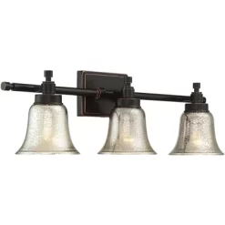 Possini Euro Design Varra Rustic Industrial Wall Light Bronze Hardwire 26 1/2" 3-Light Fixture Bell Mercury Glass Shade For Bedroom Bathroom Vanity 12 Possini Euro Design Varra Rustic Industrial Wall Light Bronze Hardwire 26 1/2" 3-Light Fixture Bell Mercury Glass Shade For Bedroom Bathroom Vanity -Possini Euro Design Sales GUEST adb2b745 274f 4547 a04e fea63643f2f3