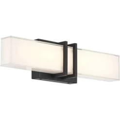 Possini Euro Design Possini Euro Exeter 17" Wide Black LED Bathroom Vanity Light -Possini Euro Design Sales GUEST ae2d082b 004c 4330 9277 2e1f78e921d0