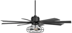 60" Possini Euro Design Modern Indoor Ceiling Fan With LED Light Remote Control Matte Black Cage For Living Room Kitchen House -Possini Euro Design Sales GUEST aecc7e5e 8a6b 48b4 b886 cda9cf6be902