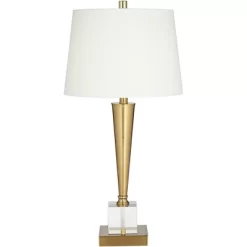 Possini Euro Design Wayne Modern Table Lamps 29 1/4" Tall Set Of 2 Brass With USB Charging Port White Fabric Drum Shade For Bedroom Living Room Kids 14 Possini Euro Design Wayne Modern Table Lamps 29 1/4" Tall Set Of 2 Brass With USB Charging Port White Fabric Drum Shade For Bedroom Living Room Kids -Possini Euro Design Sales GUEST b017a527 08a0 4e6b 9dc2 2359505f7991