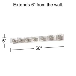 Possini Euro Design Wrapped Wire Modern Wall Light Polished Chrome Hardwire 56" 7-Light Fixture Clear Glass For Bedroom Bathroom Reading Living Room 8 Possini Euro Design Wrapped Wire Modern Wall Light Polished Chrome Hardwire 56" 7-Light Fixture Clear Glass For Bedroom Bathroom Reading Living Room -Possini Euro Design Sales GUEST b0c86e22 e115 453d 92fc 08250fe87fd4