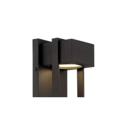 Possini Euro Design Modern Outdoor Wall Light LED Fixture Textured Black 16" Round Crystal Diffuser For Post Exterior House Porch -Possini Euro Design Sales GUEST b10750af 49b0 4211 8456 2406c2be575c