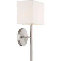 Possini Euro Design Favreau Modern Wall Light Sconce Brushed Nickel Hardwire 8" Fixture Rectangular Linen For Bedroom Reading Living Room Hallway Home -Possini Euro Design Sales GUEST b155350b fbcc 4487 9ab0 22cf5cf24bf7