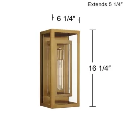 Possini Euro Design Modern Outdoor Wall Light Fixture Brass 16 1/4" Clear Glass Panel For Exterior Barn Deck House Porch Yard Patio Outside Garage 13 Possini Euro Design Modern Outdoor Wall Light Fixture Brass 16 1/4" Clear Glass Panel For Exterior Barn Deck House Porch Yard Patio Outside Garage -Possini Euro Design Sales GUEST b19298cb c24d 4fd4 a57e 07f7a8c36ddc