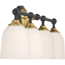 Possini Euro Design Possini Euro Zaragoza 32" Wide Gold And Black 4-Light Bath Light -Possini Euro Design Sales GUEST b19e1a87 2a85 49ab a36b e23ce45207c9