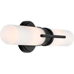 Possini Euro Design Abron Industrial Modern Wall Light Black Hardwire 24" Light Bar LED Fixture Frosted Glass For Bedroom Bathroom Vanity Living Room -Possini Euro Design Sales GUEST b2bfe4f3 053d 4f84 a241 50957c0bae62