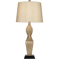 Possini Euro Design Helen Modern Table Lamp 30" Tall Gold Twist Sculptural Tapered Drum Shade For Bedroom Living Room Bedside Nightstand Office Kids 9 Possini Euro Design Helen Modern Table Lamp 30" Tall Gold Twist Sculptural Tapered Drum Shade For Bedroom Living Room Bedside Nightstand Office Kids -Possini Euro Design Sales GUEST b3429fc8 f957 47c5 98df 828d0f100d70