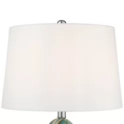 Possini Euro Design Pablo 27" Tall Modern Table Lamp Table Top Dimmer Blue Art Glass Single Living Room Bedroom Bedside Nightstand House White Shade -Possini Euro Design Sales GUEST b3b5d4f5 a13f 4118 a09d bb61c882c17f