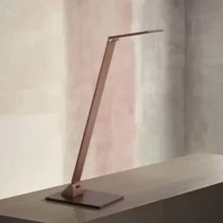 Possini Euro Design Bentley Modern Desk Lamp 21" High French Bronze Aluminum Metal LED Touch On Off Adjustable Head For Bedroom Living Room Office