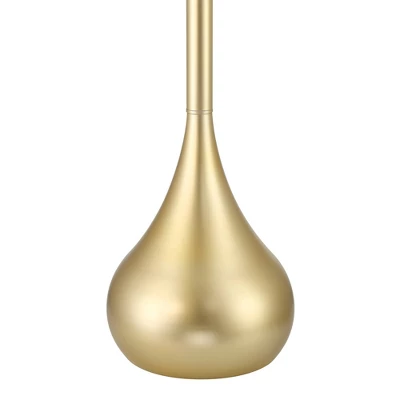 Possini Euro Design Moderne Mid Century Modern 62" Tall Standing Floor Lamp Droplet Foot Switch Metal Soft Gold Finish Living Room Bedroom House 5 Possini Euro Design Moderne Mid Century Modern 62" Tall Standing Floor Lamp Droplet Foot Switch Metal Soft Gold Finish Living Room Bedroom House - Image 5