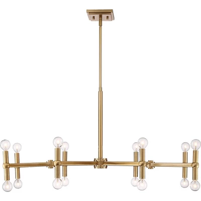 Possini Euro Design Marya Satin Brass Chandelier 37" Wide Modern 24-Light Fixture For Dining Room House Foyer Kitchen Island Entryway Bedroom Home 3 Possini Euro Design Marya Satin Brass Chandelier 37" Wide Modern 24-Light Fixture For Dining Room House Foyer Kitchen Island Entryway Bedroom Home - Image 3
