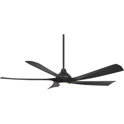 Possini Euro Design 60" Eloquent Modern Indoor Outdoor Ceiling Fan 5 Blade LED Light Remote Control Matte Black Finish Bedroom Patio Damp Rated 5 Possini Euro Design 60" Eloquent Modern Indoor Outdoor Ceiling Fan 5 Blade LED Light Remote Control Matte Black Finish Bedroom Patio Damp Rated - Image 5