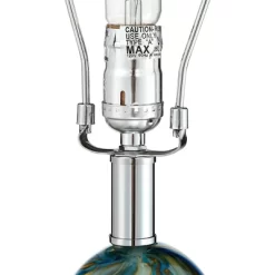 Possini Euro Design Pablo 27" Tall Modern Table Lamp Table Top Dimmer Blue Art Glass Single Living Room Bedroom Bedside Nightstand House White Shade -Possini Euro Design Sales GUEST b7a76058 aa84 4d19 aab8 7609c998d7e2