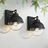 Possini Euro Design Possini Euro Sargasso 11" Black Marine Outdoor Wall Light Set Of 2