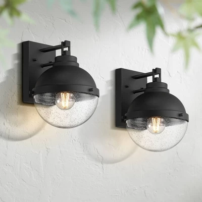 Possini Euro Design Possini Euro Sargasso 11" Black Marine Outdoor Wall Light Set Of 2 1 Possini Euro Design Possini Euro Sargasso 11" Black Marine Outdoor Wall Light Set Of 2