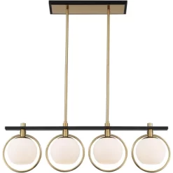 Possini Euro Design Carlyn Brass Black Linear Island Pendant Chandelier 33" Wide Modern White Glass Shade 4-Light LED Fixture For Dining Room Kitchen 11 Possini Euro Design Carlyn Brass Black Linear Island Pendant Chandelier 33" Wide Modern White Glass Shade 4-Light LED Fixture For Dining Room Kitchen -Possini Euro Design Sales GUEST b945b8da d215 4559 ba9a 8e2819c91766