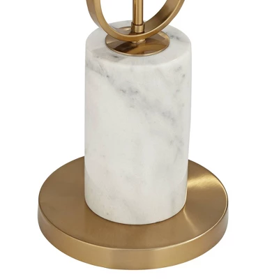 Pacific Coast Lighting Disc Modern 68" Tall Standing Floor Lamp Marble Gold Finish Living Room Bedroom House Reading Office Rectangle White Shade 6 Pacific Coast Lighting Disc Modern 68" Tall Standing Floor Lamp Marble Gold Finish Living Room Bedroom House Reading Office Rectangle White Shade - Image 6