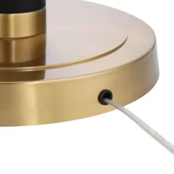 Possini Euro Design Ventura Modern Torchiere Floor Lamp 75" Tall Black Brass LED Frosted Glass Bowl Shade For Living Room Office House Bedroom Home -Possini Euro Design Sales GUEST b9d37654 8226 4348 823a 62dad95b3ac7