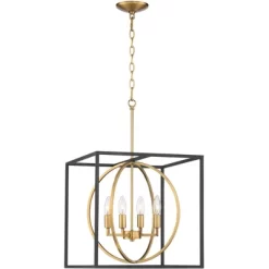 Possini Euro Design Black Warm Brass Cage Foyer Pendant Chandelier 16 1/2" Wide 4-Light Mid Century Modern For Dining Room House 9 Possini Euro Design Black Warm Brass Cage Foyer Pendant Chandelier 16 1/2" Wide 4-Light Mid Century Modern For Dining Room House -Possini Euro Design Sales GUEST ba83c680 33c3 4839 bfdc c9767d78562d