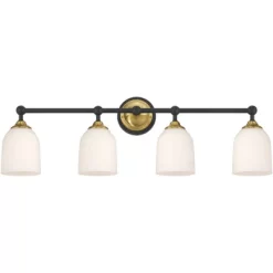 Possini Euro Design Possini Euro Zaragoza 32" Wide Gold And Black 4-Light Bath Light -Possini Euro Design Sales GUEST bb490c1d eb50 458c 89d0 d8019c98ac8f