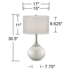 Possini Euro Design Swift Modern Table Lamp 30 1/2" Tall Mercury Glass Double Shade For Bedroom Living Room House Bedside Nightstand Office Entryway 12 Possini Euro Design Swift Modern Table Lamp 30 1/2" Tall Mercury Glass Double Shade For Bedroom Living Room House Bedside Nightstand Office Entryway -Possini Euro Design Sales GUEST bb63de08 a18c 45f8 b18c 5485f2285296