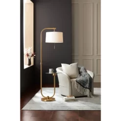 Possini Euro Design Volta Modern Floor Lamps With Tray Tables 66" Tall Set Of 2 Brass USB Charging Port White Drum Shade For Living Room Bedroom House 15 Possini Euro Design Volta Modern Floor Lamps With Tray Tables 66" Tall Set Of 2 Brass USB Charging Port White Drum Shade For Living Room Bedroom House -Possini Euro Design Sales GUEST bca98a04 f08f 414c b705 3ed4a091d559