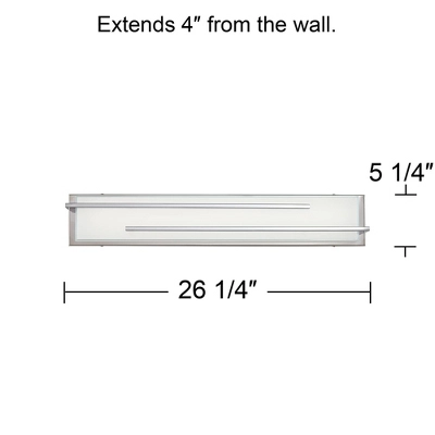 Possini Euro Design Jada Modern Wall Lights Set Of 2 Chrome Silver Hardwire 4" Light Bar LED Fixture White Glass For Bedroom Bathroom Living Room Home 3 Possini Euro Design Jada Modern Wall Lights Set Of 2 Chrome Silver Hardwire 4" Light Bar LED Fixture White Glass For Bedroom Bathroom Living Room Home - Image 3