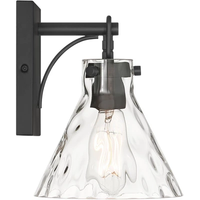 Possini Euro Design Ishii 9 1/4" High Modern Wall Sconce Light Lamp Fixture Mount Bathroom Bedroom Bedside Hardwired Cordless Matte Black Glass Shade 6 Possini Euro Design Ishii 9 1/4" High Modern Wall Sconce Light Lamp Fixture Mount Bathroom Bedroom Bedside Hardwired Cordless Matte Black Glass Shade - Image 6