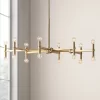 Possini Euro Design Marya Satin Brass Chandelier 37" Wide Modern 24-Light Fixture For Dining Room House Foyer Kitchen Island Entryway Bedroom Home