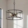 Possini Euro Design La Vista Black Chandelier 20 1/4" Wide Modern Sputnik 9-Light Fixture For Dining Room House Foyer Kitchen Island Entryway Bedroom
