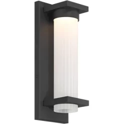 Possini Euro Design Kathleen 14" High Modern Outdoor Wall Light Fixture Mount Porch House Exterior LED Bulb Weatherproof Sand Black Metal Glass Shade -Possini Euro Design Sales GUEST bf94295a f545 45ce bc56 a0ae0d6e7535 1