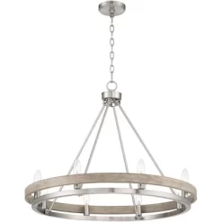 Possini Euro Design Brushed Nickel Graywood Wagon Wheel Chandelier 29 1/4" Wide Farmhouse Rustic 8-Light Fixture Dining Room Kitchen Island Entryway 13 Possini Euro Design Brushed Nickel Graywood Wagon Wheel Chandelier 29 1/4" Wide Farmhouse Rustic 8-Light Fixture Dining Room Kitchen Island Entryway -Possini Euro Design Sales GUEST c0c7bc77 535f 49e1 9582 91d737915370