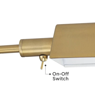 Possini Euro Design Keegan Traditional Pharmacy Floor Lamp 54 1/4" Tall Warm Gold Adjustable Swing Arm Metal Tent Shade For Living Room Reading 3 Possini Euro Design Keegan Traditional Pharmacy Floor Lamp 54 1/4" Tall Warm Gold Adjustable Swing Arm Metal Tent Shade For Living Room Reading - Image 3