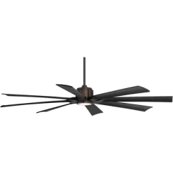 Possini Euro Design 70" Defender Modern Indoor Outdoor Ceiling Fan 8 Blade LED Light Remote Control Oil Rubbed Bronze Black Blades Bedroom Patio -Possini Euro Design Sales GUEST c6de8c16 d028 46cd be9a 7bfceafd06dd