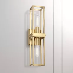Possini Euro Design Fabian Modern Wall Light Sconces Set Of 2 Warm Brass Hardwired 4" 2-Light Fixture Open Rectangular Frame For Bedroom 14 Possini Euro Design Fabian Modern Wall Light Sconces Set Of 2 Warm Brass Hardwired 4" 2-Light Fixture Open Rectangular Frame For Bedroom -Possini Euro Design Sales GUEST c8993228 f40a 46ea 86df 014a0a7830ae