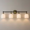 Possini Euro Design Possini Euro Zaragoza 32" Wide Gold And Black 4-Light Bath Light