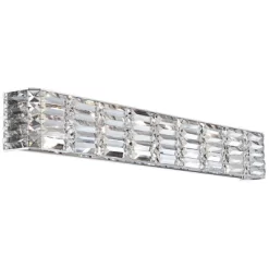 Possini Euro Design Vivienne Modern Wall Light Chrome Hardwire 35" Light Bar Fixture Clear Crystal For Bedroom Bathroom Vanity Reading Living Room -Possini Euro Design Sales GUEST caf12a77 a29a 4c80 bebe 2e0c0564f6e1