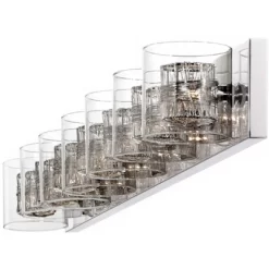 Possini Euro Design Wrapped Wire Modern Wall Light Polished Chrome Hardwire 56" 7-Light Fixture Clear Glass For Bedroom Bathroom Reading Living Room 9 Possini Euro Design Wrapped Wire Modern Wall Light Polished Chrome Hardwire 56" 7-Light Fixture Clear Glass For Bedroom Bathroom Reading Living Room -Possini Euro Design Sales GUEST cb45cf5e 8761 402b 8fdb 63f392e9c53e