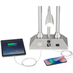 Possini Euro Design Dexter Modern Table Lamp 26" High Brushed Nickel With USB And AC Power Outlet In Base LED Reading Light White Shade For Home Desk 10 Possini Euro Design Dexter Modern Table Lamp 26" High Brushed Nickel With USB And AC Power Outlet In Base LED Reading Light White Shade For Home Desk -Possini Euro Design Sales GUEST cb638d63 b1f9 4dfb b56e 82d78a067255