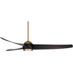 60" Possini Euro Design Stresa Modern Indoor Ceiling Fan With Dimmable LED Light Remote Control Warm Brass Matte Black For Living Room Kitchen House -Possini Euro Design Sales GUEST cba6485f 26cc 45b5 bdcf fd5324fea716