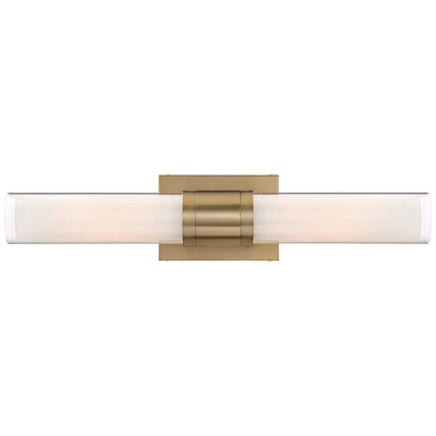 Possini Euro Design Brianna Modern Wall Light Brass Hardwire 23 1/2" 2-Light Fixture Clear Opal Double Glass Tube Shade For Bedroom Bathroom Vanity 7 Possini Euro Design Brianna Modern Wall Light Brass Hardwire 23 1/2" 2-Light Fixture Clear Opal Double Glass Tube Shade For Bedroom Bathroom Vanity - Image 7
