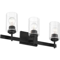 Possini Euro Design Possini Euro Evette 21" Wide Black 3-Light Bath Light -Possini Euro Design Sales GUEST cda14d03 74d0 42da 95e1 2eccb830c555