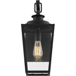 Possini Euro Design Ackerly Modern Outdoor Wall Light Fixture Textured Black 17 1/4" Clear Glass For Post Exterior Barn Deck House Porch Yard Patio -Possini Euro Design Sales GUEST cda56789 5600 45c3 8a4e f45e8e84f71b