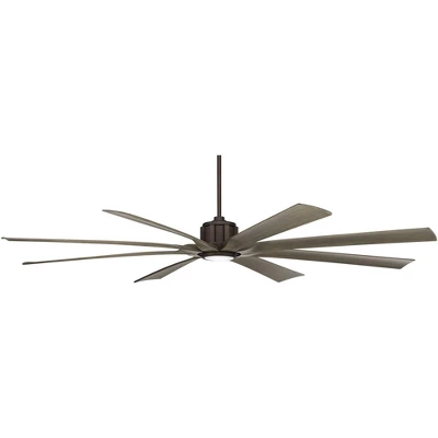 80" Possini Euro Design Defender Modern Indoor Outdoor Ceiling Fan With Dimmable LED Light Remote Oil Rubbed Bronze Oak Damp Rated For Patio Exterior 4 80" Possini Euro Design Defender Modern Indoor Outdoor Ceiling Fan With Dimmable LED Light Remote Oil Rubbed Bronze Oak Damp Rated For Patio Exterior - Image 4