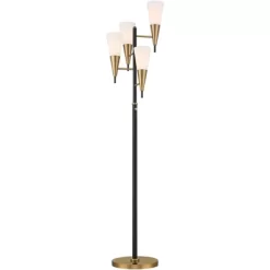 Possini Euro Design Quatro Mid Century Modern Tree Floor Lamp 71" Tall Black Gold Metal 4 Light Frosted Glass Cone Shade For Living Room Bedroom House 15 Possini Euro Design Quatro Mid Century Modern Tree Floor Lamp 71" Tall Black Gold Metal 4 Light Frosted Glass Cone Shade For Living Room Bedroom House -Possini Euro Design Sales GUEST cf13b0f8 cfb6 4df7 90c4 f481aedbc918