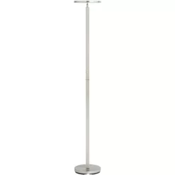 Possini Euro Design Aventura Modern 75 3/4" Tall Standing Floor Lamp Large Torchiere LED Dimmable Silver Metal Satin Nickel Finish Bedroom -Possini Euro Design Sales GUEST d1f41c3d 3c21 4ee1 9548 2a11dffb755c